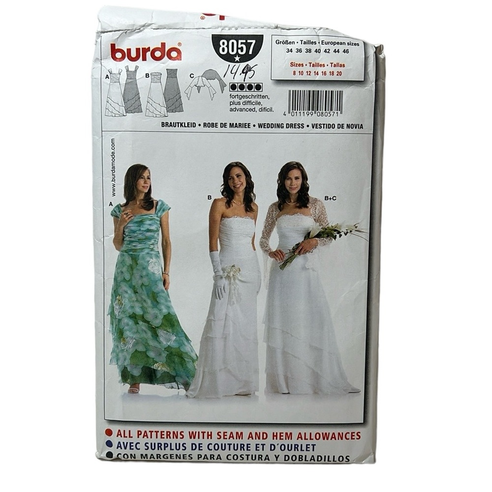 Burda Wedding Dress sewing patterns